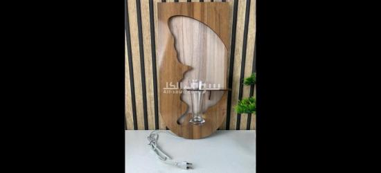 لوحة حائط ديكورية بإضاءة LED، تصميم خشبي عصري - 3