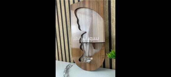 لوحة حائط ديكورية بإضاءة LED، تصميم خشبي عصري - 5